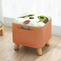 小凳子家用布艺实木换鞋凳创意圆凳客厅网红板凳懒人沙发茶几矮凳