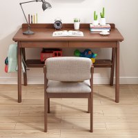 实木书桌简约写字桌电脑台式桌小学生家用儿童学习桌卧室办公桌
