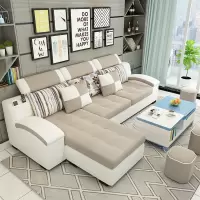 布艺沙发简约现代小户型客厅家具整装三人组合可拆洗布艺沙发