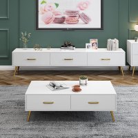 电视柜北欧风轻奢茶几电视柜组合客厅家用小户型地柜