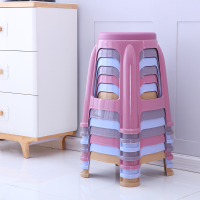 加厚塑料凳子家用客厅大号餐桌圆凳成人可摞叠熟胶登子小板凳凳