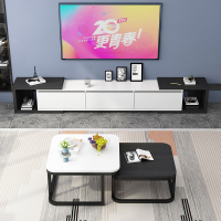 电视柜茶几组合客厅小户型家用卧室轻奢伸缩北欧电视机柜