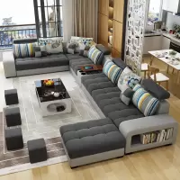 2020新款布艺沙发简约现代大户型科技布沙发简约现代客厅乳胶沙发