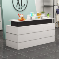 吧台收银台柜台前台接待美容院理发服装店简约现代桌商用店铺小型