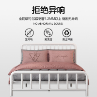 简约现代铁艺床双人1.5米北欧网红轻奢铁床单人公主儿童铁架床1.8