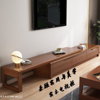 可伸缩实木电视柜三抽屉经济型地柜茶几组合客厅全套家具