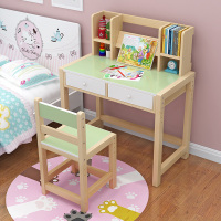 儿童学习桌实木书桌简约家用学生写字桌可升降小孩作业课桌椅套装