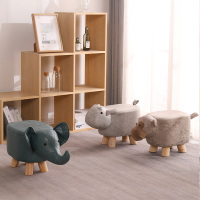 小凳子家用动物卡通凳子创意时尚小牛沙发凳儿童小板凳大象换鞋凳