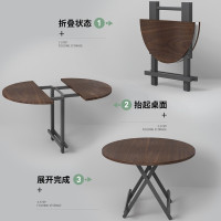 圆桌面折叠家用 餐桌桌子户外便携摆摊 吃饭桌椅组合出租房