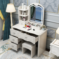 欧式梳妆台卧室小型网红ins风公主带灯化妆台收纳柜一体