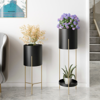 北欧花架室内铁艺花盆架客厅落地式花架子绿萝轻奢小空间