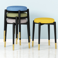 家用圆凳沙发板凳懒人矮凳 轻奢网红椅小凳子北欧餐桌凳简约ins