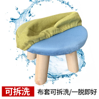 小凳子创意家用布艺实木换鞋凳圆凳客厅小板凳小椅子沙发茶几矮凳