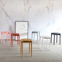 塑料凳子家用加厚客厅餐桌小凳子北欧熟胶登子凳简约化妆梳妆凳