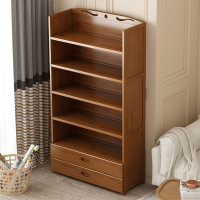 书架落地简约现代实木学生书柜多层经济型儿童玩具收纳置物架