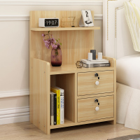 床头柜简约现代经济小户型卧室储物柜北欧组装带锁床边置物架