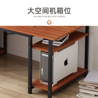 电脑书桌办公书架组合家用学生卧室简约租房一体写字台式桌子