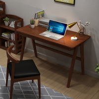 北欧实木书桌家用书房卧室中小学生写字桌台式电脑桌简约收纳书桌