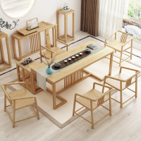 新中式茶桌椅组合实木功夫茶台茶几1米8阳台禅意泡茶桌简约办公室