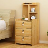 简易床头柜简约现代床边小柜子带锁收纳储物柜卧室多功能床边柜