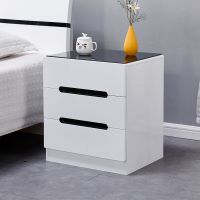 床头柜卧室小户型多功能储物柜简约现代白色置物架收纳柜床边柜