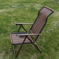 折叠藤椅躺椅 手工编藤椅办公午休躺椅 三折叠藤椅阳台靠椅休闲椅