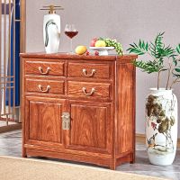 红木家具非洲花梨多功能双门餐边柜茶水柜