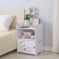 床头柜小桌子简易床头柜简约卧室迷你客厅圆形小圆桌床头小柜子