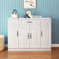 鞋柜家用门口简约现代实木鞋架欧式多功能客厅玄关门厅柜衣架组装