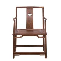 免漆老榆木实木明清古典太师餐椅新中式办公茶台禅意复古休闲圈椅