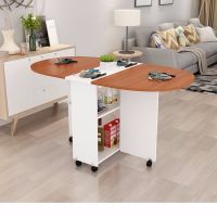 简易小户型折叠餐桌长方形圆形小圆角可移动经济型可伸缩型桌家用