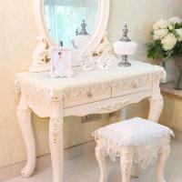 化妆台桌布卧室小房间床头椅梳迷你柜巾儿童欧式灯镜家具户型网红