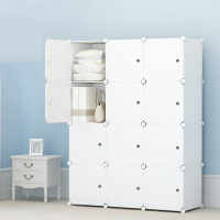 成人简易衣柜收纳架宿舍塑料钢架衣橱卧室衣服柜子玩具储物收纳柜