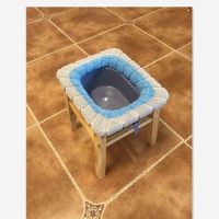 老人坐便椅实木孕妇坐便凳木质坐便器简易移动马桶椅厕所老年家用|整装带盆款送厚座垫-脚垫