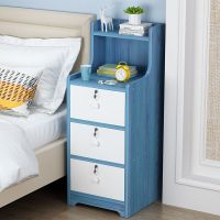 窄床头柜20/25夹缝隙收纳柜现代简约迷你卧室带锁床边柜子小型
