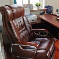 老板椅家用可躺大班椅椅子电脑椅真皮办公椅书房按摩椅转椅