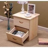 简易床头柜实木收纳柜储物柜创意松木小柜子床边柜