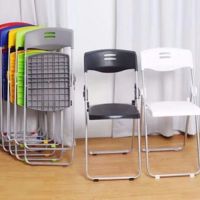 培训椅带写字板折叠椅 办公椅子带轮网椅新闻椅 会议椅学生记者椅