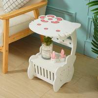 收纳柜北欧小圆桌床边柜子床头柜子简约小桌子机箱收纳柜子kt猫柜