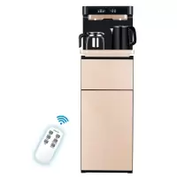出品家用立式小型冰热饮水机多功能下置水桶智能遥控茶吧机|金色 冰热型(温水+热水+冰水)