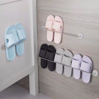 浴室拖鞋架壁挂墙壁挂式免打孔卫生间置物架沥水门后厕所收纳架子