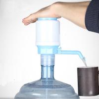压水器手压式矿泉水抽水器桶装水家用纯净水大桶水饮水机吸水器压|中号[蓝白+止水阀]即插即用