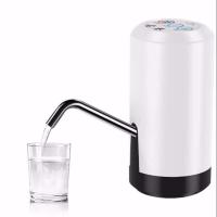 古誉桶装水抽水器充电饮水机家用电动纯净水桶压水器自动上水器吸|白色不锈钢水嘴定量出水童锁