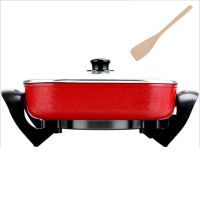 韩式多功能电热锅电火锅家用电锅学生蒸煮粥宿舍一体煮火锅电炖锅|电热锅双管+木铲