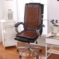 夏季办公椅垫麻将席坐垫电脑椅凉垫老板椅坐垫夏天竹垫连体带靠背