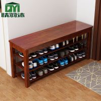 实木鞋架家用可坐换鞋凳简易门口鞋柜经济型宿舍多层收纳鞋架子