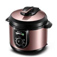 电压力锅家用4升多功能旋钮控制不粘内胆电高压锅49010c|4L暖灰金