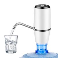 桶装水抽水器充电饮水机水泵家用电动纯净水压水器自动出水器|K1蓝色智能触屏开关+双电泵+出水快