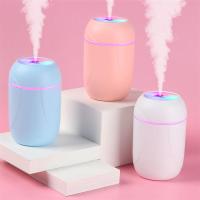 小型加湿器家用卧室空调房静音空气净化大雾量迷你香薰车载加|炫彩杯[2档定时-静音]粉 [无香薰精油]1根棉棒