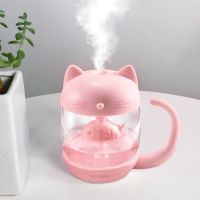加湿器迷你可爱家用卧室空气净化静音补水喷雾器桌面大容量小夜灯|优雅粉